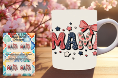 Stylish 11oz Mug Wrap Png Template , Mama Product Image 1