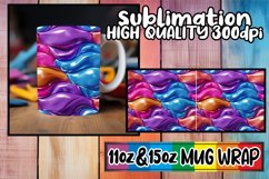 Dynamic Inflated Visions: Abstract Mug Art Product Image 1