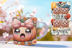 Graceful 11oz Png Mug Wrap Design , Cute Pumpkin Product Image 1