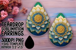 Fresh Teardrop Design for Earrings , Mandala Product Image 1