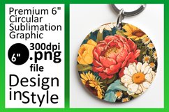 Vintage Floral Round Sublimation Gallery Product Image 1