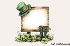 St Patricks Day Signs Clipart PNG Product Image 1