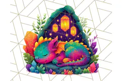Cute Fantasy Dragon Clipart PNG, Bold Baby Dragon Clip Art Product Image 5