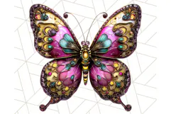 Metallic Butterfly Clipart PNG Clipart, Vibrant Butterfly Product Image 5
