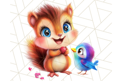 Cute Animal Friends Clipart PNG, Bright Spring Animal Duos Product Image 5