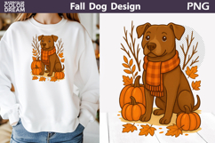 Fall Dogs Clipart | Autumn Puppy Sublimation Bundle Product Image 23