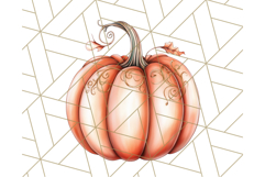 Fall Pumpkin Clipart PNG, Autumn Pumpkins, Jewel Tones Png Product Image 5