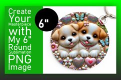 Elegant Circle Design Keychain Artwork , Sweet Animals Product Image 1