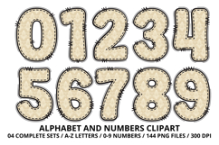 Charming Garden Doodle Alphabet PNG Letters &amp; Numbers 300DPI Product Image 5