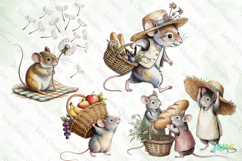 Picnic Mouse Sublimation Clipart Product Image 1