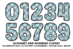 Blue Baby Shower Alphabet Clipart PNG 300 DPI Product Image 5