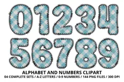 Blue Baby Shower Alphabet Clipart PNG 300 DPI Product Image 5
