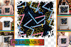 Cheerful TSHIRT Art PNG, Funky Pattern Product Image 1