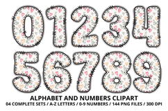 Lovely Baby Shower Alphabet &amp; Numbers Clipart PNG 300 DPI Product Image 5