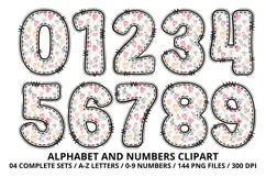 Lovely Baby Shower Alphabet & Numbers Clipart PNG 300 DPI Product Image 5