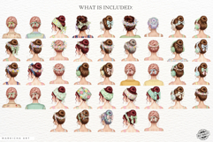 Messy Bun Spring Girls Clipart Product Image 4