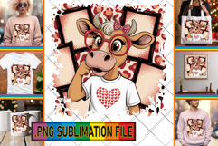 Stylish TSHIRT Sublimation Ideas, Cute Cow Product Image 1