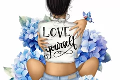 Strong Woman Self Love PNG, Printable Motivation Sublimation Product Image 2