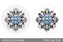 Snowflake Wind Spinner Sublimation Product Image 1