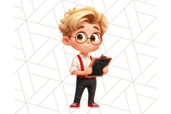 Boy Teacher Clipart, Classroom PNG, Cute School Teacher Art Product Image 15