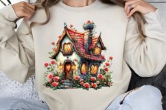 Valentines Day Fairy Houses Clipart PNG Product Image 1