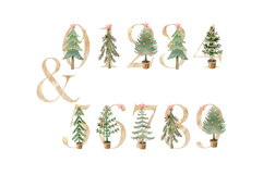 Watercolor Christmas trees clipart. Product Image 6