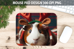 Christmas Mouse Pad Sublimation - Animal PNG Design Product Image 1