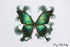 Smoke Butterflies Clipart PNG Product Image 1