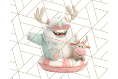 Kawaii Christmas Yeti PNG Clipart, Cute Bigfoot Holiday Art Product Image 5