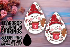 Stylish Teardrop Earrings Design Template , Christmas Product Image 1