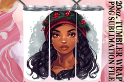 ENCHANTING SMILES 20oz TUMBLER WRAP, Xmas Girl Product Image 1