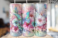 Glitter Butterfly Sublimation - Butterfly Tumbler Design Product Image 1