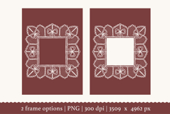 Hand Drawn Vintage Bow Lace Frame PNG Clipart Product Image 2