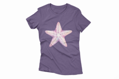 Pink Purple Sea Star Underwater Animal Watercolor PNG Summer Product Image 4