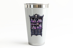 Gothic Apothecary Cabinet Skulls Potions Halloween PNG Product Image 3