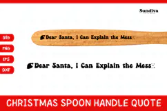 Christmas Wooden Spoon Handle Quotes SVG - Dear Santa Product Image 1