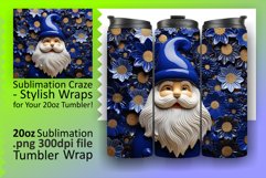 Christmas Elegance Unveiled: 3D Gnome Tumbler Wrap Product Image 1