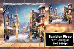 Vibrant Christmas Village Sparkle Wrap 20oz Product Image 1