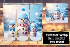 3D Snowman Xmas ANIMAL Harmony 20oz Wrap Product Image 1