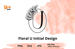 The Floral Initial Design Product Image 1