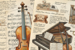 Ephemera Music Sheet Junk Journal Pages Product Image 4