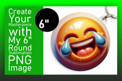 Playful Circle Design for Sublimation , 3D Emoji Product Image 1