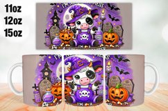 Halloween Cow Mug Wrap Sublimation 11oz, 12oz, 15oz Product Image 1