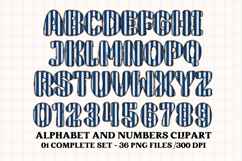 4th July Alphabet png clipart, independence letters doodle Product Image 2