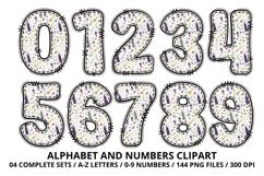 Enchanted Garden Patchwork Alphabet PNG Clipart 300 DPI Product Image 5