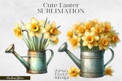 Cute Easter and Spring Clipart PNG. Product Image 1
