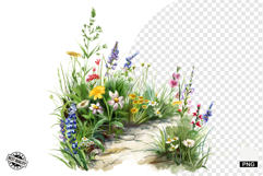 Wildflowers Pathway Clipart Product Image 1