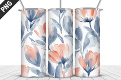 Flowers Tumbler Wrap | Sublimation Design | Tumbler PNG Product Image 1