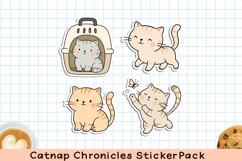 Funny Printable Cat Sticker Pack. PNG. Product Image 6