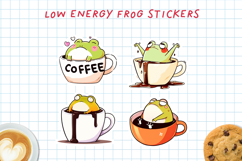 Low Energy Frog Stickers | Cute Frog PNG &amp; Cricut Sheet Product Image 1